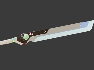 Otherworld Ring Mascot Mint Weapon One-Handed Sword Model - Modeled only, not optimized for printing, not disassembled, no color separation