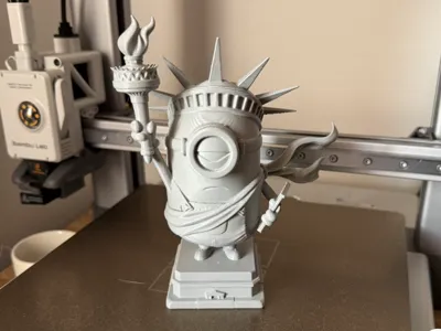 minion statue of liberty