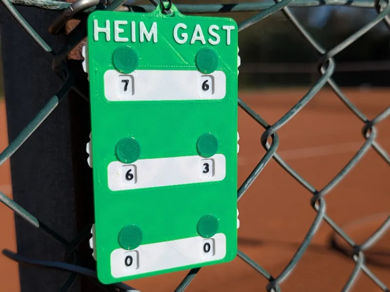 Mini Tennis Scoreboard Charm