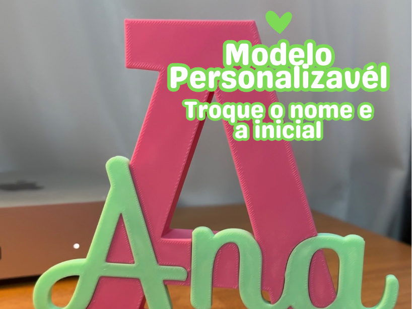 Letreiro Personalizável Inicial Nome Decoração