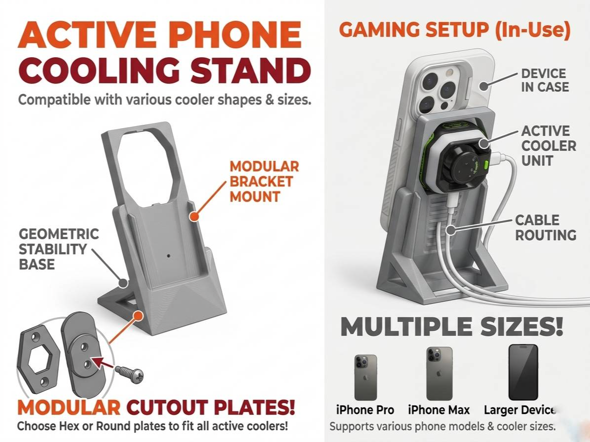 ANY size Magnetic Phone cooler Phone stand