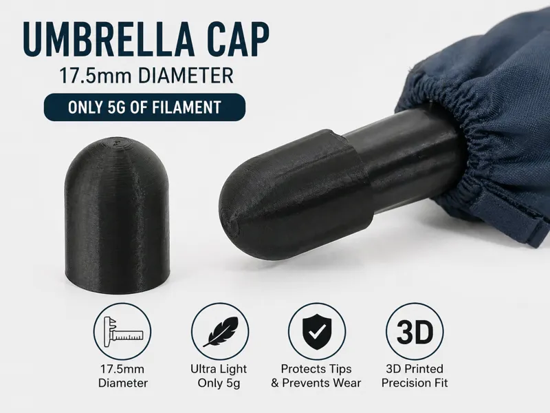 Umbrella cap - fix a broken umbrella tip