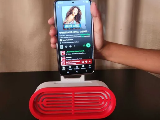 Amplificador passivo e suporte para celular