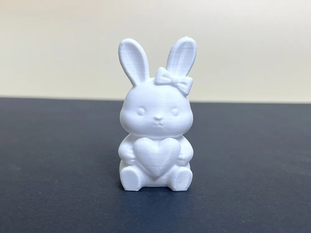 Heart Bow Bunny - Free 3D Print Model - MakerWorld