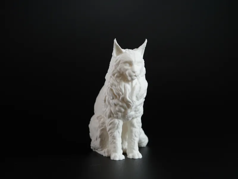 缅因猫写实雕塑摆件 (高细节毛发)