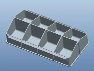 Simple 8-compartment small screw organizer