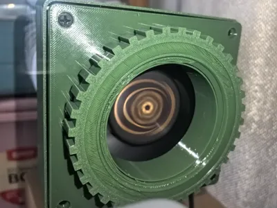 80mm Glass Vent Hole → 120mm Fan Mounting Adapter (with Locking Thread)