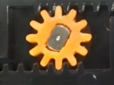 Internal gear for car wireless charging mount