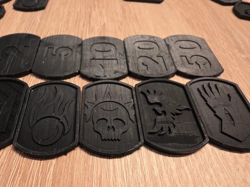 DnD Coins Copper witth Numbers 1, 2, 5, 10, 20, 50