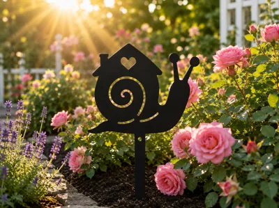 Modern Snail Garden Stake – Minimalist