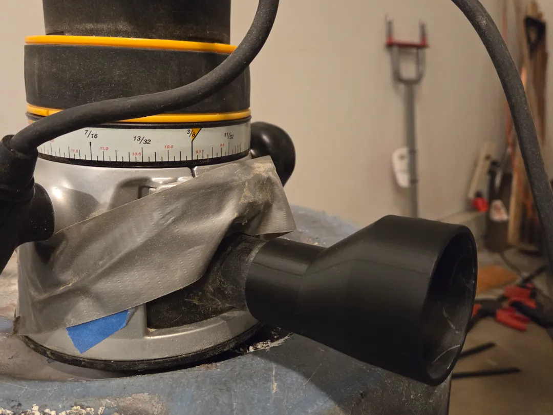Router to Shop Vac Dust Boot Adapter - Free 3D Print Model - MakerWorld