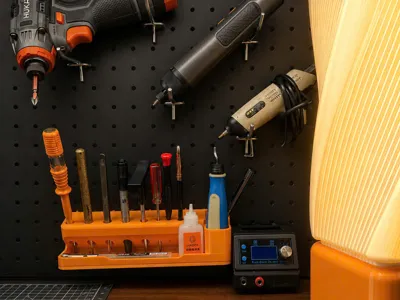 Tool holder on a perforated board