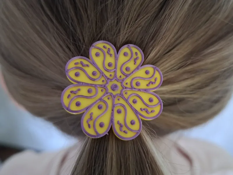 Flower hair rubber band 