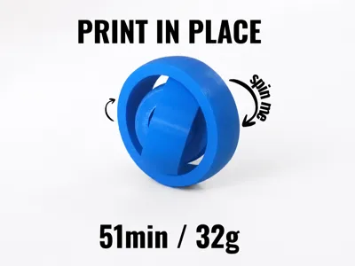 Gyro fidget 4 rings Print in place