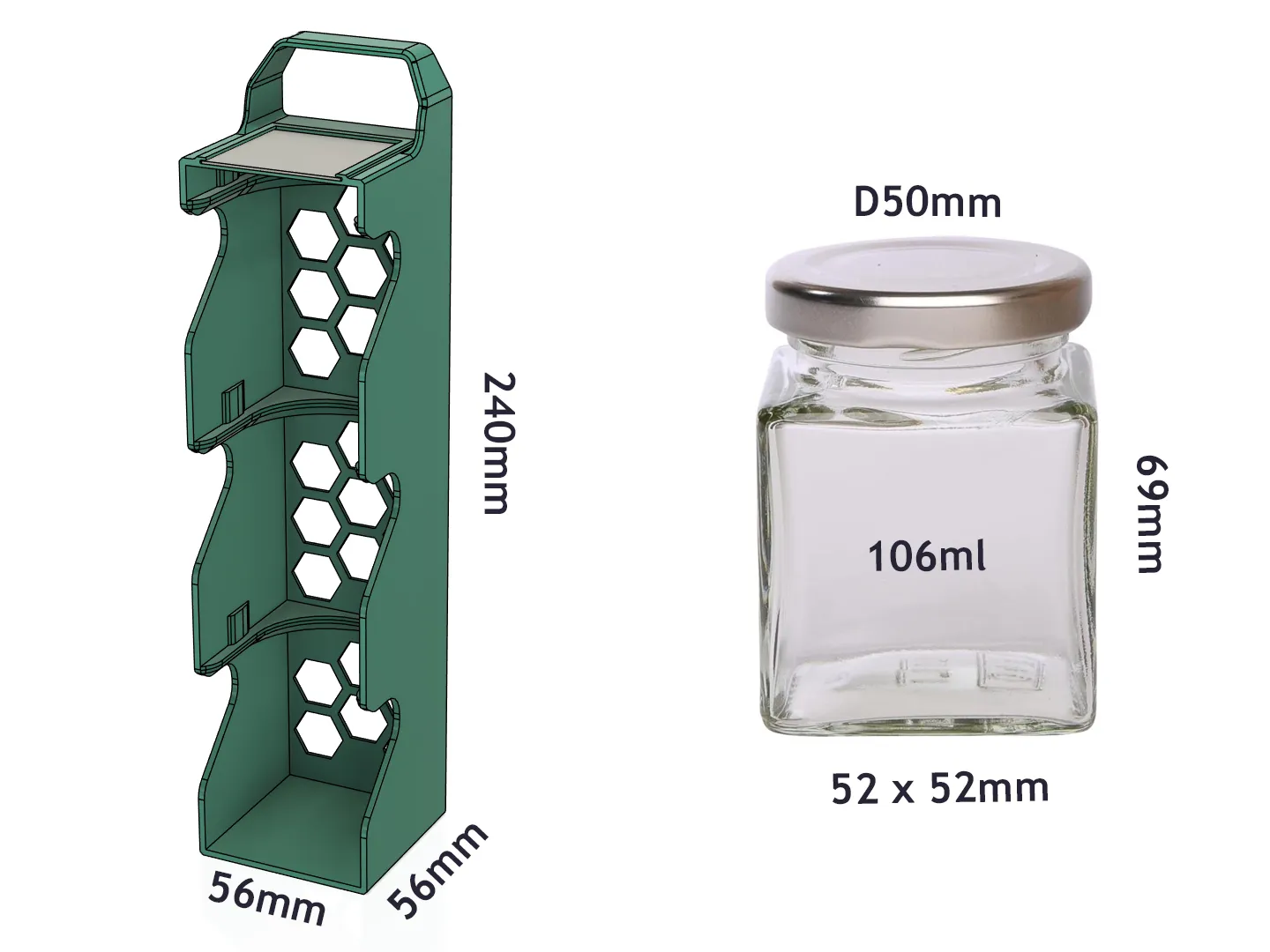 Spice Magazine | Stackable Jar Drawers Organizer - Free 3D Print Model ...