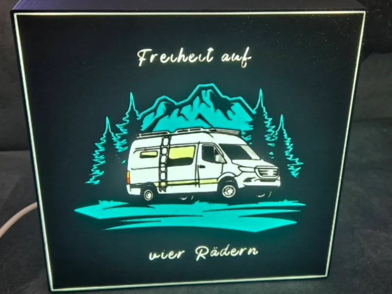 Camping Wohnmobil Lightbox Lichtbox