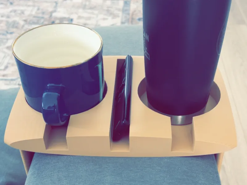 Couch Armrest Cup Holder & Phone Organizer