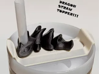 Flexi Dragon Stanley Straw Topper