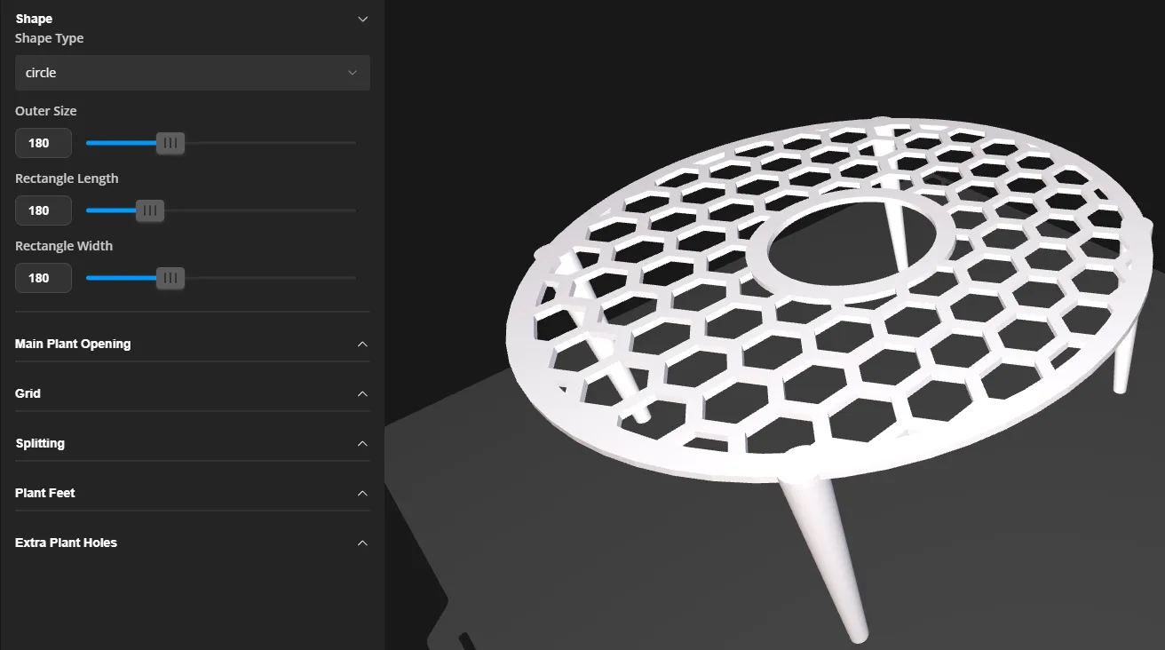 Parametric Plant Grid (OpenSCAD) - Free 3D Print Model - MakerWorld