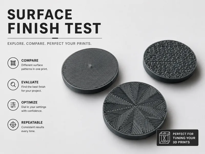 Surface Finish Test Discs – Optimize Your 3D Print