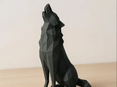 3d Sculpture of wolf