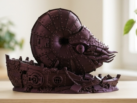 Steampunk Nautilus Wreck Sculpture - Nautical Art