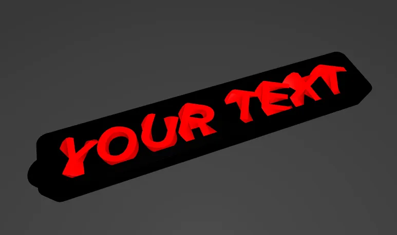 Ultra Custom 3D Text Generator Effects Keychain - Free 3D Print Model ...