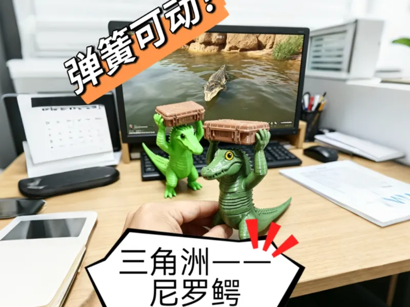 三角洲行动-尼罗鳄 弹簧身体可动 全分件无需AMS！手捧非洲之心！