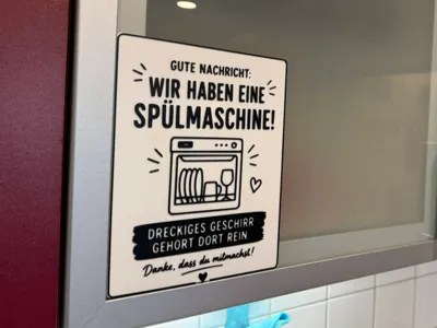 Office Sign "Dishwasher Available"
