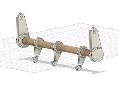 coat rack with broomstick