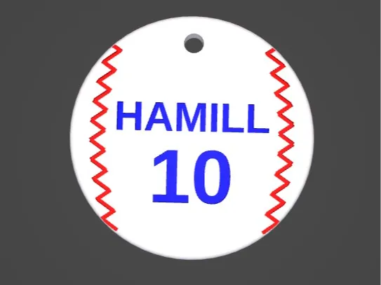 baseball keychain customized 