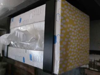 Under Desk Tissue Box Holder Wall Mount Organizer 