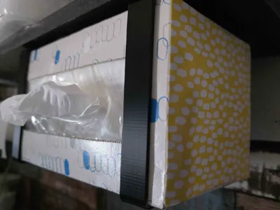 Under Desk Tissue Box Holder Wall Mount Organizer 
