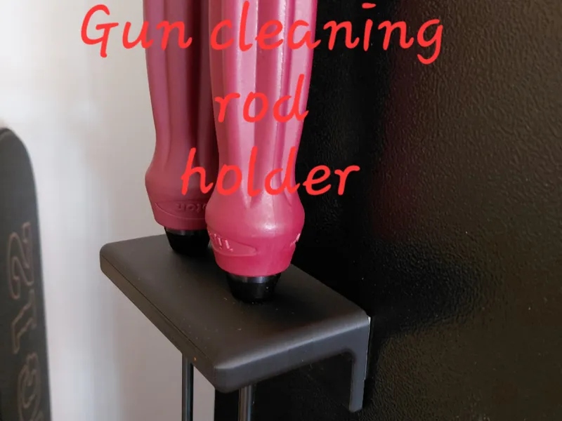 Gun cleaning rod holder