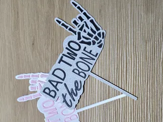bad two the bone cake topper 2.0