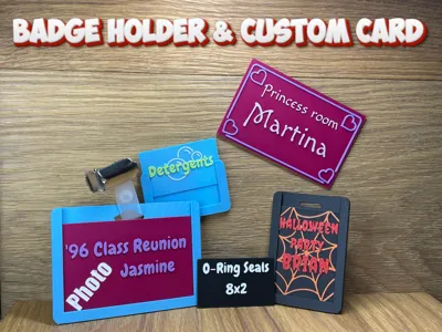 Versatile ID Badge Holder & Custom Card