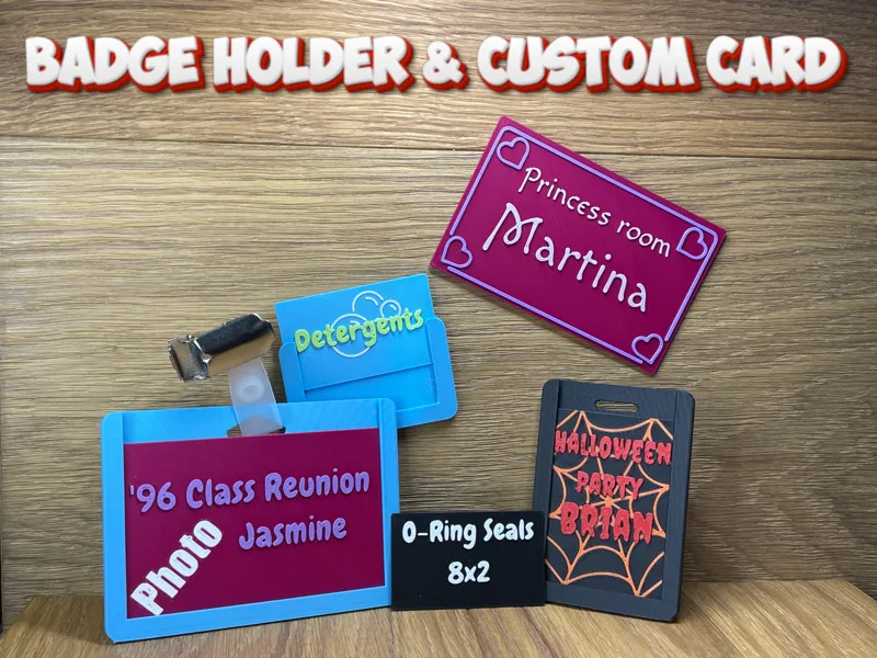 Versatile ID Badge Holder & Custom Card
