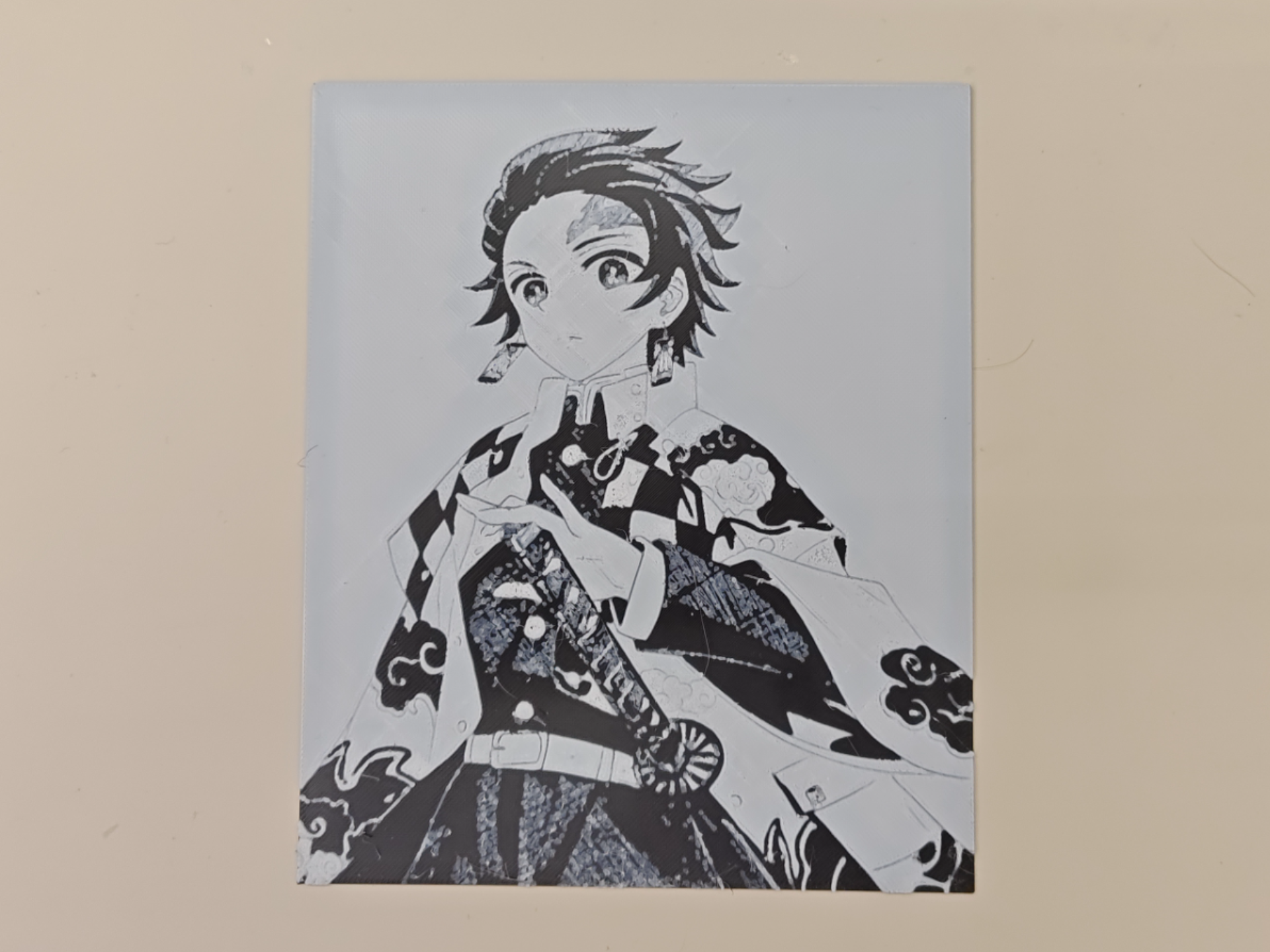 鬼灭之刃-炭治郎黑白浮雕