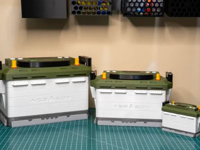 Delta Ops - Armored Vehicle Battery Disassembled Multi-color Print Version (with storage function)