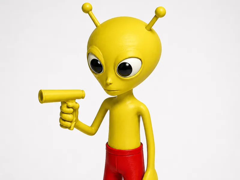 Cartoon Alien Figure – Decorative Display Model
