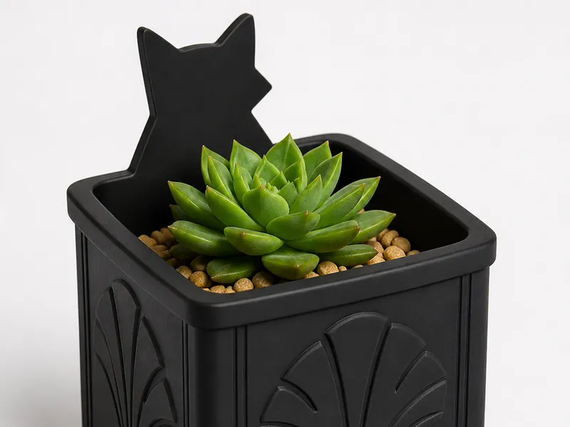 Cat Planter Pot – Decorative Desk Organizer