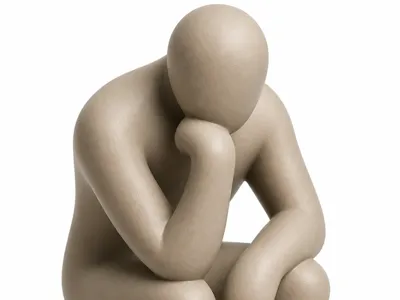 Thinking Figure Sculpture Modern Decorative Model