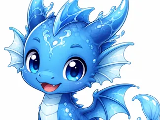 Chibi Water Dragon