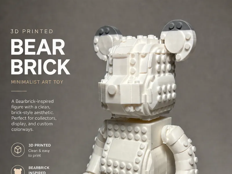 Bear Brick with the design of legos on it