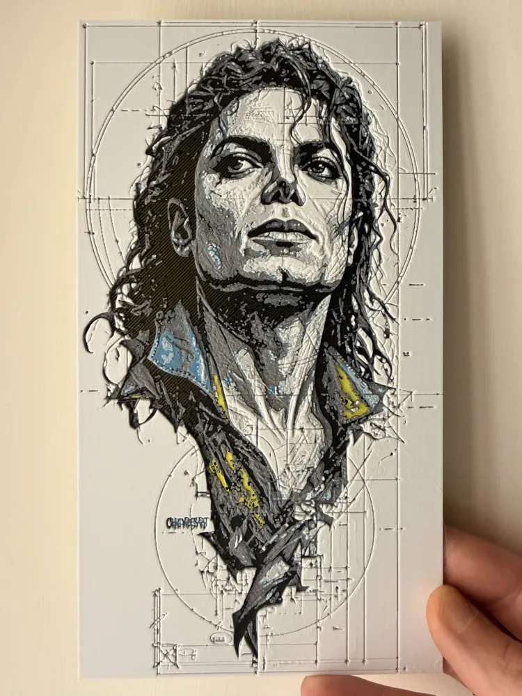 Michael Jackson Hueforge - Free 3D Print Model - MakerWorld
