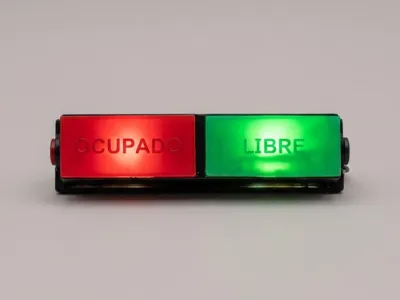 PORTABLE ILLUMINATED BUSY/FREE SIGN