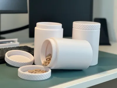 Supplement Container; 150x100mm; Knurled Lid