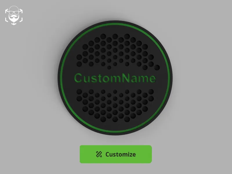 Parametric Coaster – Custom Text, Diamet & Pattern