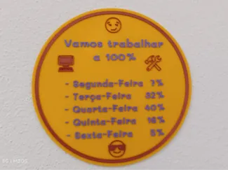 Placa Vamos Trabalhar