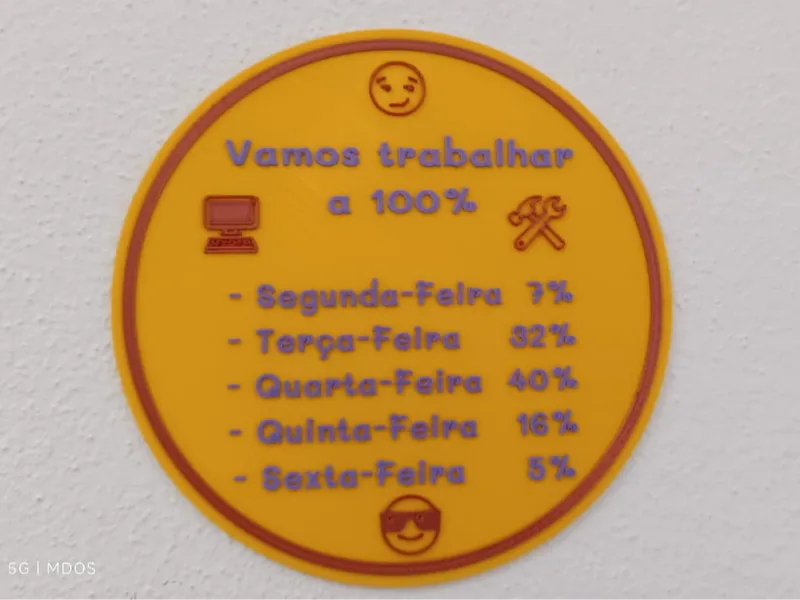 Placa Vamos Trabalhar